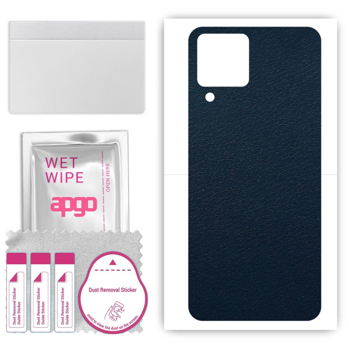 Folia naklejka skórka strukturalna na TYŁ do Samsung Galaxy M33 - Skóra Granatowa - apgo SKINS