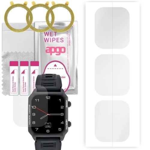 3x folia ochronna hydrożelowa do Watchmark Kardiowatch Focus - apgo Smartwatch Hydrogel Protection Ochrona na ekran smartwatcha