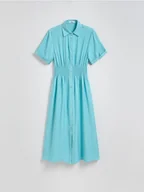 Sukienki - Reserved - Sukienka szmizjerka - jasnoturkusowy - miniaturka - grafika 1