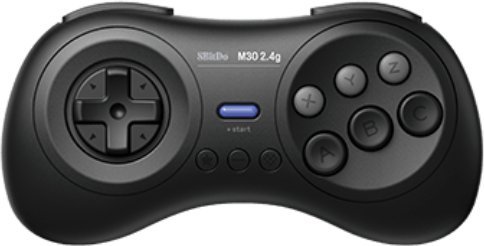Pad 8BitDo M30 2.4G, Gamepad, Sega Genesis, Directional buttons, Menu button, Select button, Start button, Digital, Wireless, Micro-USB RET00148