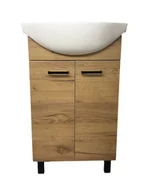 Szafki łazienkowe - Szafka Łazienkowa Z Umywalką Mea Dąb Craft 50 Cm - miniaturka - grafika 1