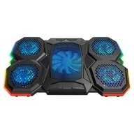 Podkładki chłodzące pod laptopa - Rampage X-RANGER Podstawka chłodząca pod laptop 9-17'' RGB regulowana AD-RC14 - miniaturka - grafika 1