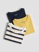 Majtki dla dzieci - Reserved - Bawełniany t-shirt 3 pack - złamana biel - miniaturka - grafika 1