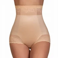 Majtki damskie - Mocno WYSZCZUPLAJĄCE majtki damskie MODELUJĄCE z koronką KORYGUJĄCE - miniaturka - grafika 1