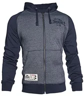 Kurtki męskie - Lonsdale Bluza z kapturem kapuzenacke slough Men Slim Fit Zips weat granatowy (marynarski) - inne kurtki xl grantowy - miniaturka - grafika 1