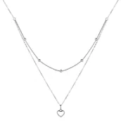 Łańcuszki - Naszyjnik Srebrny - ŁAŃCUSZEK SERCE - miniaturka - grafika 1