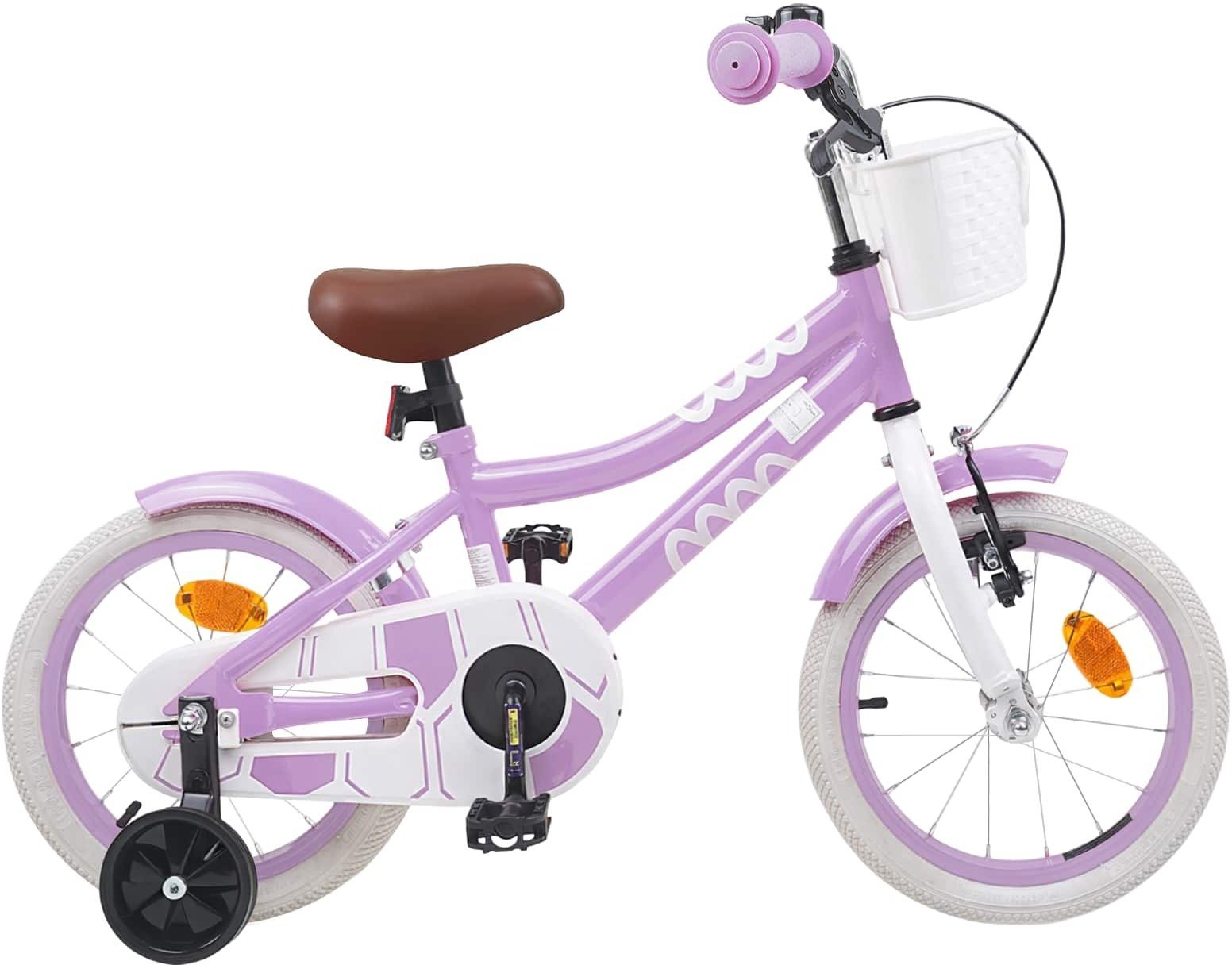 vidaXL vidaXL Rower Dziecięcy 16 Cali dla dzieci w wieku 4-6 lat Fioletowy