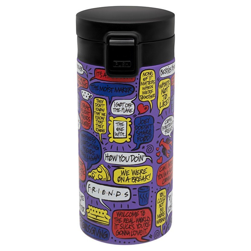Kubek Termiczny, Friends, Fioletowy, 370 ml
