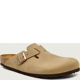 Birkenstock Skórzane mule BOSTON narrow fit - Klapki i japonki damskie - miniaturka - grafika 1