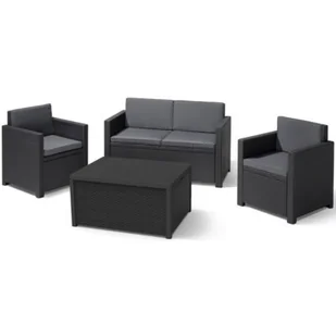 Keter Zestaw technorattanowy Monaco Szary KET17200031SZ - Meble ogrodowe - miniaturka - grafika 1