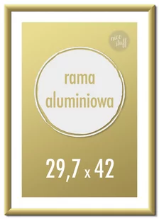 Ramka na zdjęcia 29,7x42 cm A3 Ramki aluminiowe 42x29,7 cm złota - Ramki na zdjęcia - miniaturka - grafika 1