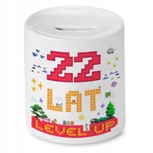 Skarbonki - Skarbonka na Urodziny 22 22te 22-te na Prezent z Nadrukiem ze Zdjęciem + Opakowanie na prezent (wzór 02) - miniaturka - grafika 1