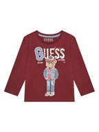 Bluzki damskie - Guess Bluzka N5YI23 K8HM4 Bordowy Regular Fit - miniaturka - grafika 1
