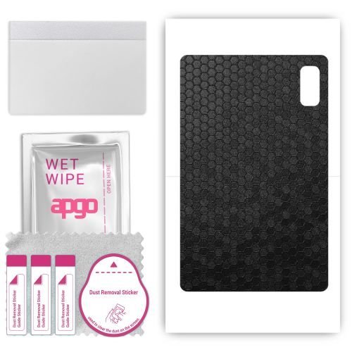 folia naklejka skórka strukturalna na TYŁ do HTC A103 Plus - Plaster Miodu Czarny - apgo SKINS