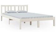 Łóżka - Białe skandynawskie drewniane łóżko 120x200 cm - Kenet 4X - Elior - miniaturka - grafika 1