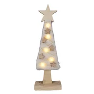 Ozdoby bożonarodzeniowe - Choinka drewniana LED 38 cm ciepły biały - miniaturka - grafika 1