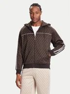 Bluzy męskie - Guess Bluza Z5BQ13 K2042 Brązowy Relaxed Fit - miniaturka - grafika 1