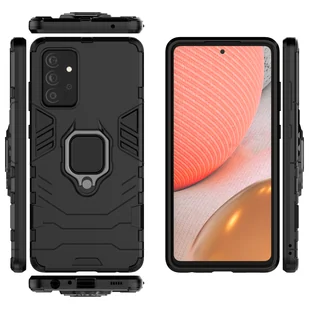 Ring Armor pancerne hybrydowe etui pokrowiec + magnetyczny uchwyt Samsung Galaxy A72 4G czarny - Etui i futerały do telefonów - miniaturka - grafika 5