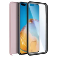 Etui i futerały do telefonów - Etui 360° do Huawei P40 Elastyczny przód i sztywny tył – różowe - miniaturka - grafika 1