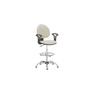 Fotele i krzesła biurowe - Fotel Obrotowy Biurowy Smart White GTP27 STEEL04 Ring Base Chrome Nowy Styl - miniaturka - grafika 1