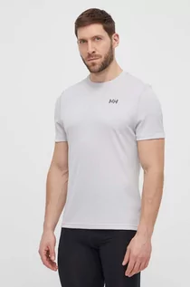 Bielizna sportowa męska - Helly Hansen t-shirt funkcyjny Solen kolor szary 49349 - grafika 1