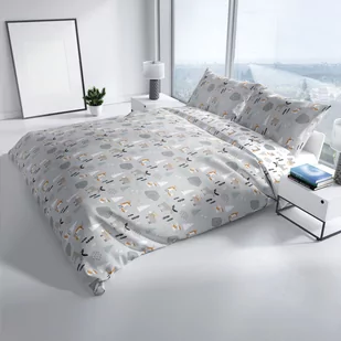 Pościel świąteczna Carbotex, 100% bawełny, 220x200 +2x70x80cm, świąteczny las - Pościel - miniaturka - grafika 1