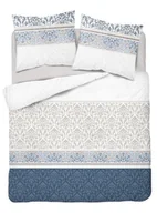 Pościel - Pościel flanelowa 220x200 Ornamentowa szaro niebieska 4148 - miniaturka - grafika 1