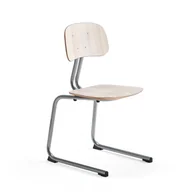 Podnóżki, podpórki, podkładki - Krzesło szkolne YNGVE, płozy, srebrny, jesion, W 460 mm - miniaturka - grafika 1