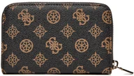 Portfele - Portfel damski GUESS poziomy mały portmonetka monogram - miniaturka - grafika 1
