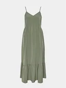Sukienki - Pieces Sukienka letnia Sade 17146543 Zielony Wide Fit - miniaturka - grafika 1