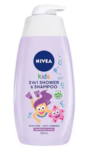 Nivea Kids Sparkle Berry żel i szampon pod prysznic 2 w 1 dla dzieci 500 ml - Kosmetyki kąpielowe dla dzieci - miniaturka - grafika 1