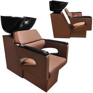 Myjnia myjka fryzjerska barberska Gaja do salonu fryzjerskiego barberskiego ruchoma ceramiczna misa armatura bateria słuchawka - Myjki fryzjerskie - miniaturka - grafika 1