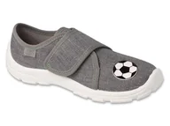 Buty dla chłopców - Kapcie dziecięce Befado 974Y585 trampki chłopięce na rzep szare wygodne-31 - miniaturka - grafika 1