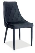 Krzesła - Signal Krzesło TRIX VELVET, czarny aksamit bluvel19 - miniaturka - grafika 1