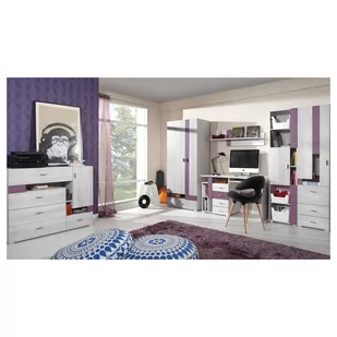 Zestaw Mebli Młodzieżowych A Next Meblar Sosna Bielona / Earth - Zestawy mebli dla dzieci - miniaturka - grafika 1