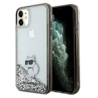 Etui i futerały do telefonów - Etui Karl Lagerfeld KLHCN61LKCNSK Apple iPhone XR / 11 hardcase Liquid Glitter Choupette transparent - miniaturka - grafika 1