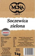 Ziarna i nasiona roślin strączkowych - Soczewica zielona MONA 1kg PREMIUM - miniaturka - grafika 1