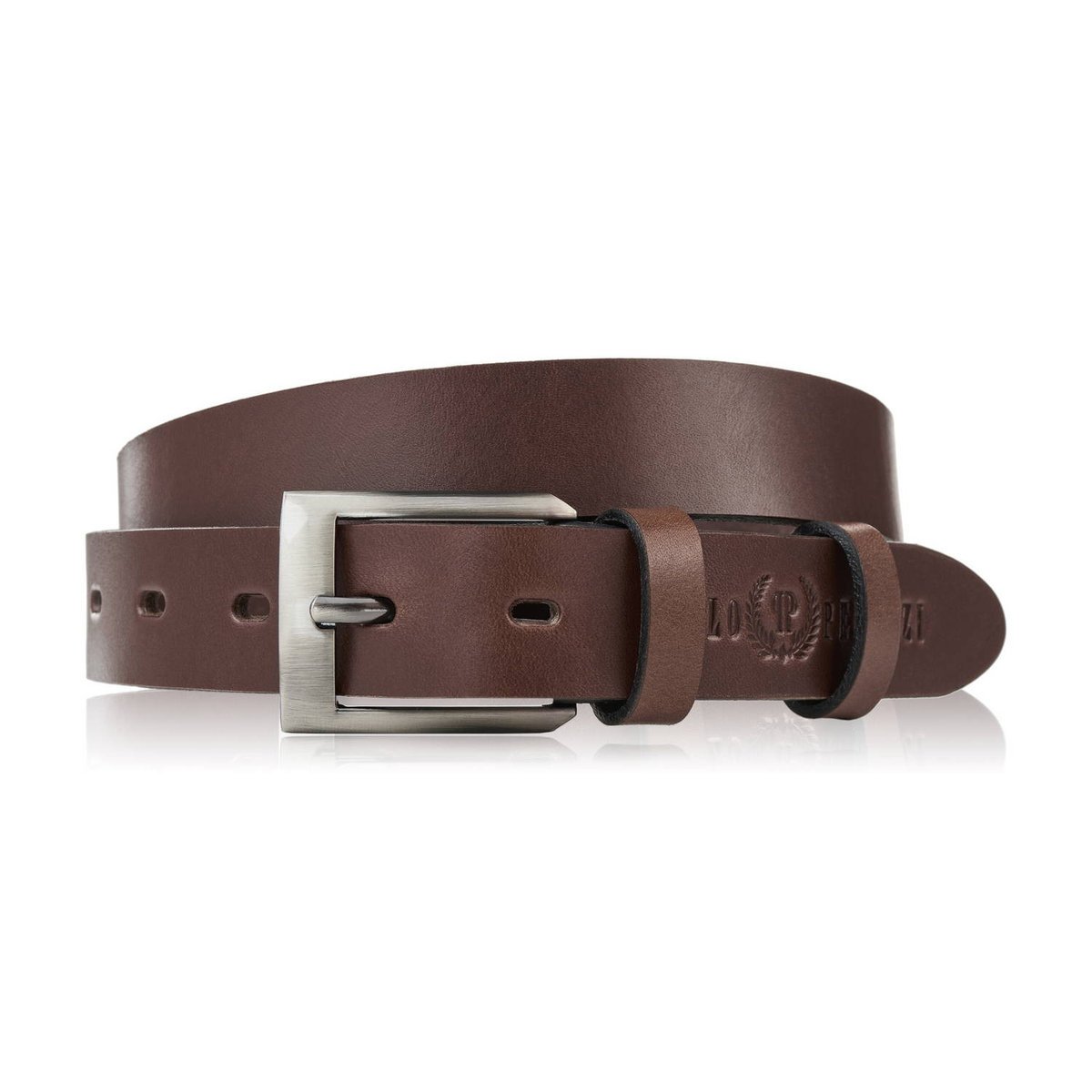 Pasek Męski Skórzany Premium Z Klasyczną Klamrą Elegancki Brązowy 100 Cm Pg-09-Br-100