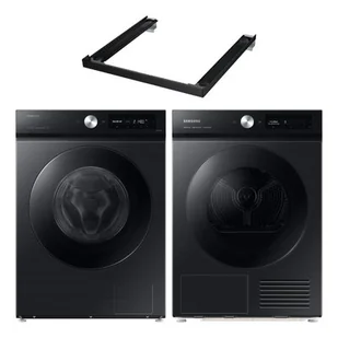 Pralka SAMSUNG BESPOKE AI WW11DB7B94GB EcoBubble 11kg 1400 obr + Suszarka SAMSUNG BESPOKE DV90BB7445GB + Łącznik SAMSUNG SKK-SSV Czarny - Pralki - miniaturka - grafika 1