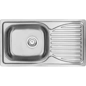 Zlewozmywaki z baterią - Deante Zlewozmywak Doppio 1-komorowy z ociekaczem + bateria zlewozmywakowa stojąca ZENB0113 - miniaturka - grafika 1