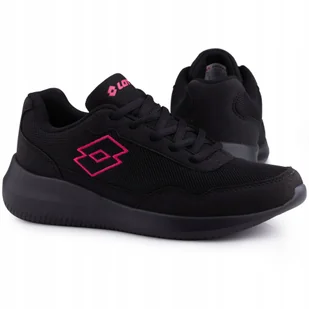 Buty damskie sportowe Lotto Connect Oc Black/pink - Buty sportowe damskie - miniaturka - grafika 1