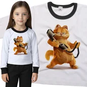 Piżamy dla dziewczynek - Piżama dziecięca Garfield ze Słuchawką 86/92 - VoloDonum - miniaturka - grafika 1