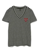 Koszulki i topy damskie - Vero Moda Koszulka w kolorze czarnym - miniaturka - grafika 1