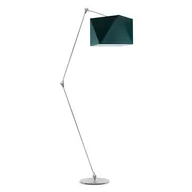 Lampy stojące - Lampa podłogowa LYSNE Osaka, 60 W, E27, zieleń butelkowa/srebrna, 177x60 cm - miniaturka - grafika 1