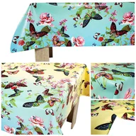 Obrusy i serwetki - Obrus Flizelinowy Plamoodporny Motyle Na Ławę Stół Blat 140x200cm - miniaturka - grafika 1