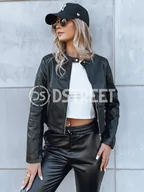 Kurtki damskie - Kurtka damska skórzana CHIC STYLE czarna  Dstreet TY3897-S - miniaturka - grafika 1
