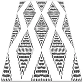 Dywany zewnętrzne - Dywan na taras do ogrodu na balkon Romby z kresek 120x180 cm - miniaturka - grafika 1