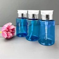 Akcesoria do paznokci - Dozownik z Pompką Clavier, na płyny, cleaner, aceton -niebieski 180 ml - 1 szt. - miniaturka - grafika 1