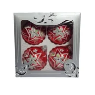 Bombki - Zestaw bombek szklanych DEKOR II 8 cm mix 4 sztuki - miniaturka - grafika 1