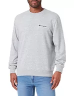 Bluzy męskie - Champion Męska bluza z okrągłym dekoltem Legacy American Classics Heavy Powerblend Terry z małym logo, szary wrzosowy, XS - miniaturka - grafika 1